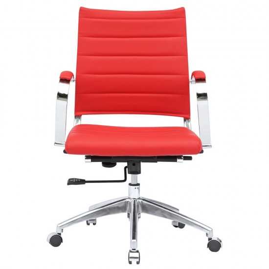 Fine Mod Imports Sopada Conference Office Chair Mid Back, Red