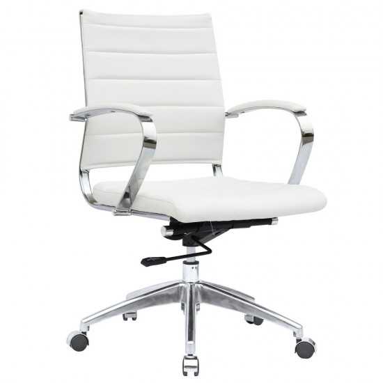 Fine Mod Imports Sopada Conference Office Chair Mid Back, White