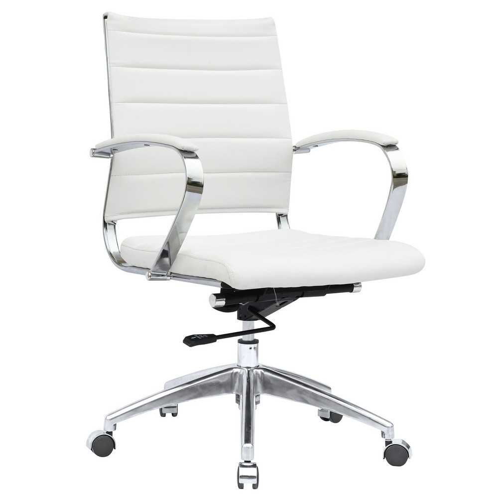 Fine Mod Imports Sopada Conference Office Chair Mid Back, White