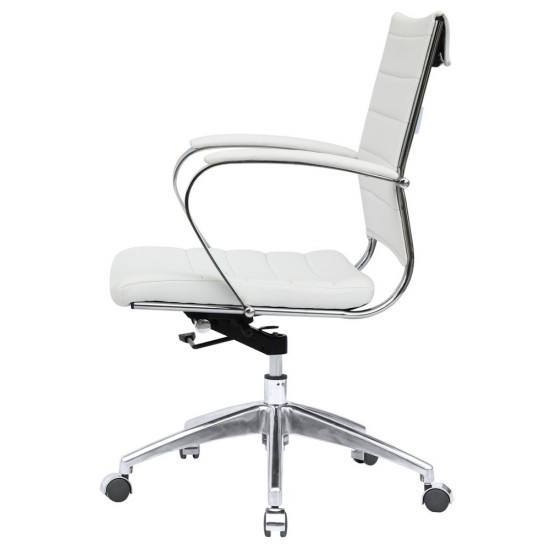 Fine Mod Imports Sopada Conference Office Chair Mid Back, White