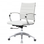 Fine Mod Imports Sopada Conference Office Chair Mid Back, White