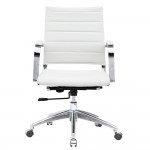 Fine Mod Imports Sopada Conference Office Chair Mid Back, White