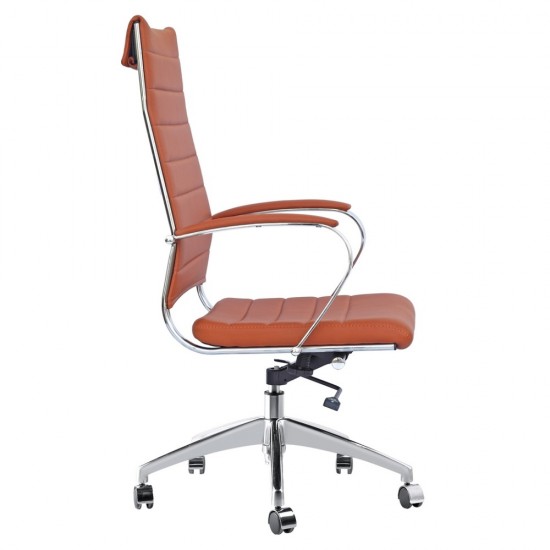 Fine Mod Imports Sopada Conference Office Chair High Back, Light Brown