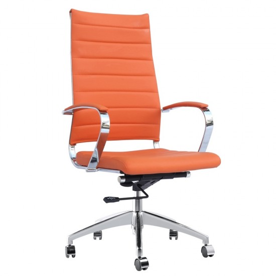 Fine Mod Imports Sopada Conference Office Chair High Back, Orange