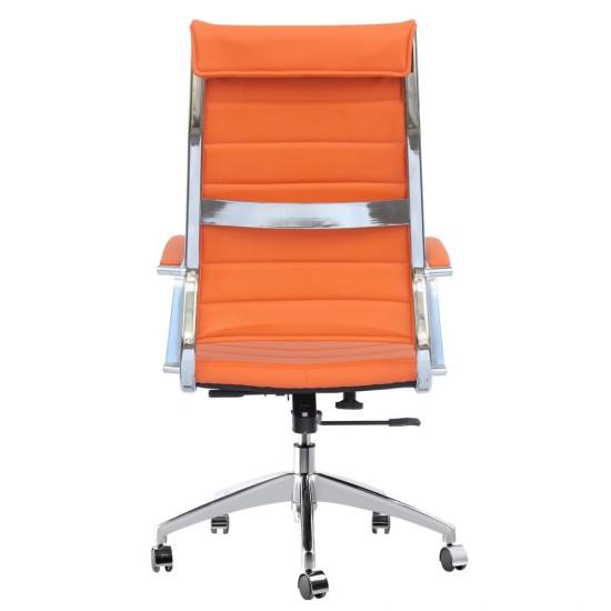 Fine Mod Imports Sopada Conference Office Chair High Back, Orange