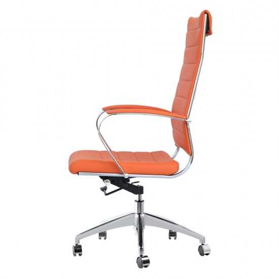 Fine Mod Imports Sopada Conference Office Chair High Back, Orange