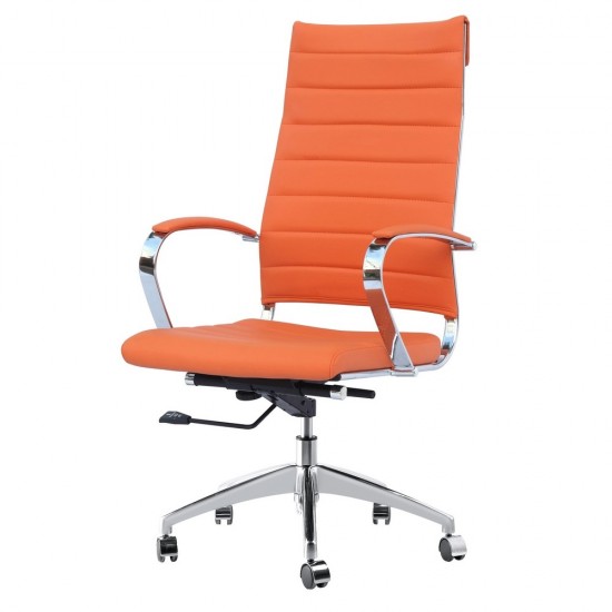 Fine Mod Imports Sopada Conference Office Chair High Back, Orange