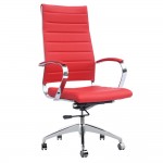 Fine Mod Imports Sopada Conference Office Chair High Back, Red