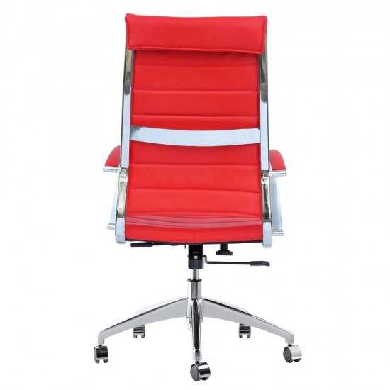 Fine Mod Imports Sopada Conference Office Chair High Back, Red