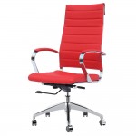 Fine Mod Imports Sopada Conference Office Chair High Back, Red