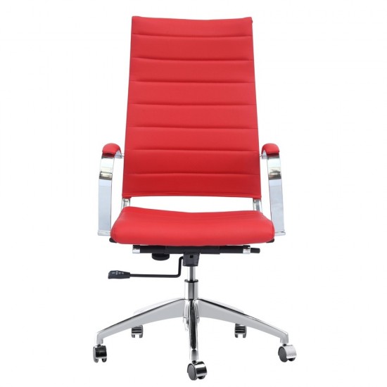 Fine Mod Imports Sopada Conference Office Chair High Back, Red