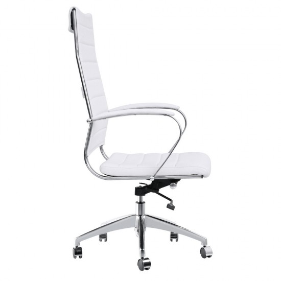 Fine Mod Imports Sopada Conference Office Chair High Back, White