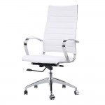 Fine Mod Imports Sopada Conference Office Chair High Back, White