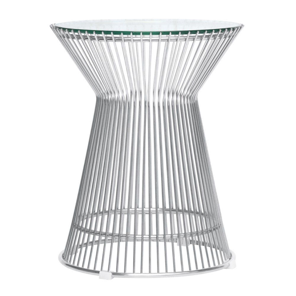 Fine Mod Imports Platner Side Table, Glass