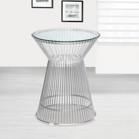 Fine Mod Imports Platner Side Table, Glass