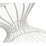 Fine Mod Imports Squeezed Side Table, Glass