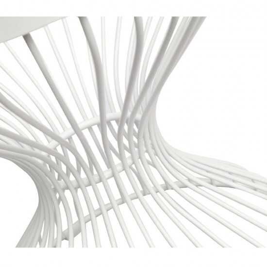 Fine Mod Imports Squeezed Side Table, Glass