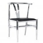 Fine Mod Imports Wishsteel Dining Chair, Black