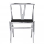 Fine Mod Imports Wishsteel Dining Chair, Black