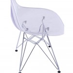 Fine Mod Imports GlossWire Dining Side Chair, Clear
