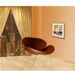 Fine Mod Imports Slice Chair, Light Brown