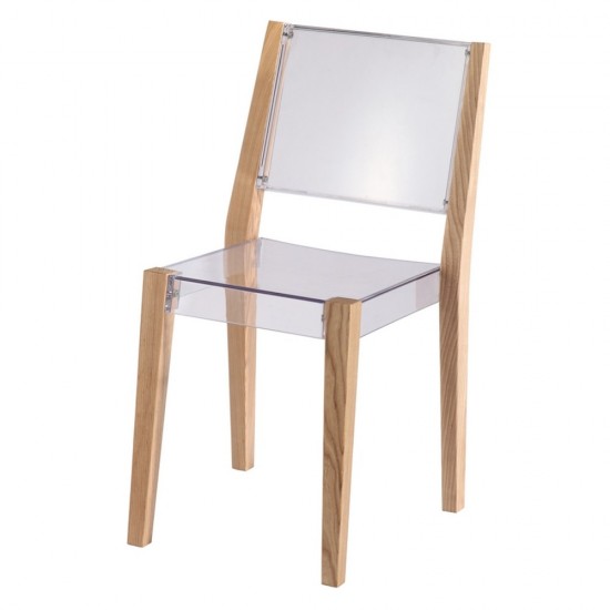 Fine Mod Imports Lhosta Dining Side Chair, Natural