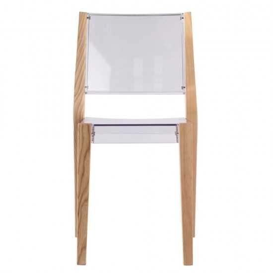 Fine Mod Imports Lhosta Dining Side Chair, Natural