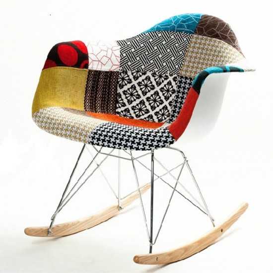 Fine Mod Imports Patterned Rocker Arm Chair