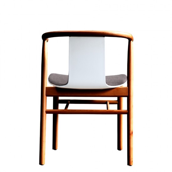 Fine Mod Imports Wishflat Dining Side Chair, Walnut