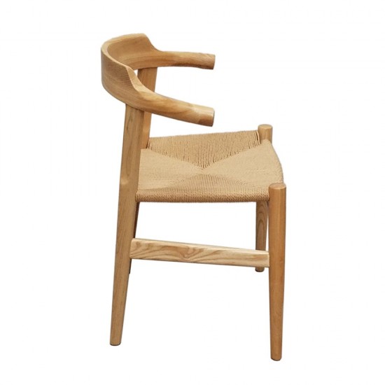 Fine Mod Imports Stringta Dining Side Chair, Natural