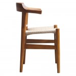 Fine Mod Imports Stringta Dining Side Chair, Walnut