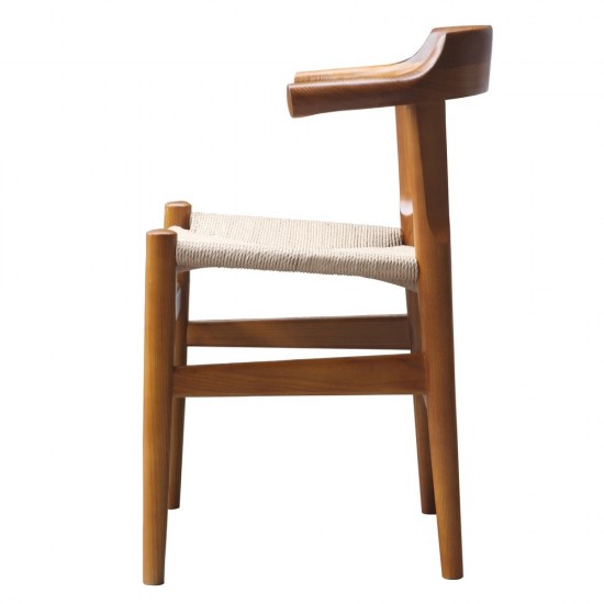 Fine Mod Imports Stringta Dining Side Chair, Walnut