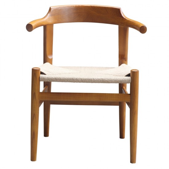 Fine Mod Imports Stringta Dining Side Chair, Walnut