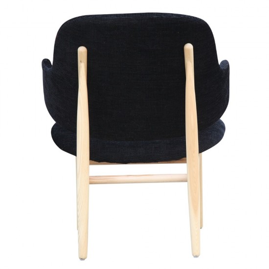 Fine Mod Imports Atel Lounge Chair, Black