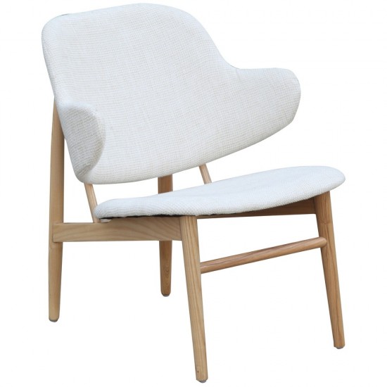 Fine Mod Imports Atel Lounge Chair, White