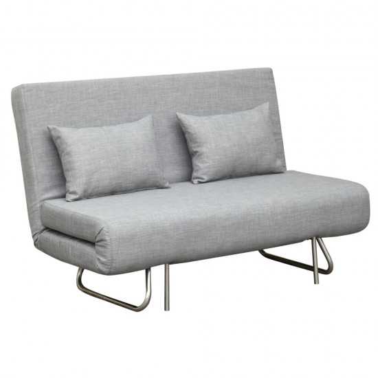 Fine Mod Imports Sabatino Loveseat Sofa Bed, Gray