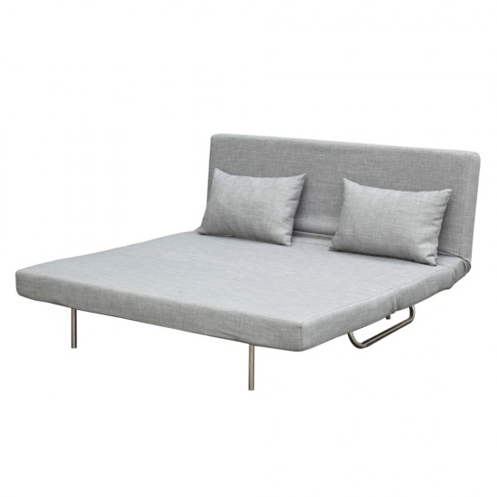 Fine Mod Imports Sabatino Loveseat Sofa Bed, Gray