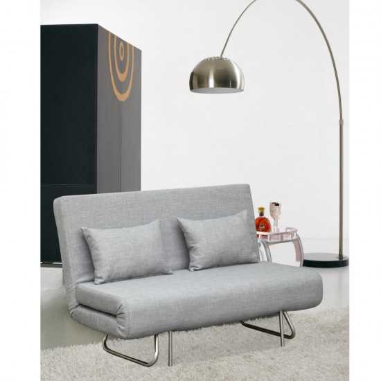 Fine Mod Imports Sabatino Loveseat Sofa Bed, Gray