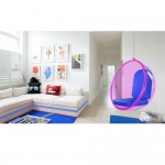 Fine Mod Imports Bubble Hanging Chair Pink Acrylic, Blue