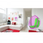 Fine Mod Imports Bubble Hanging Chair Pink Acrylic, Green