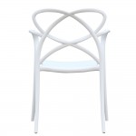 Fine Mod Imports Script Dining Chair, White