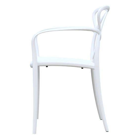 Fine Mod Imports Script Dining Chair, White