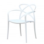 Fine Mod Imports Script Dining Chair, White