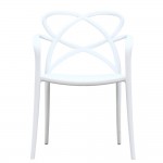 Fine Mod Imports Script Dining Chair, White
