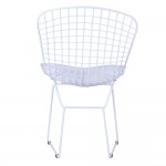 Fine Mod Imports White Wire Side Chair, White