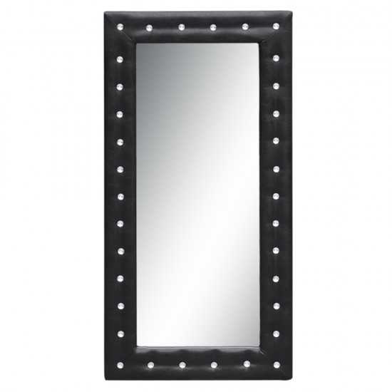 Fine Mod Imports Tufted Mirror 36", Black