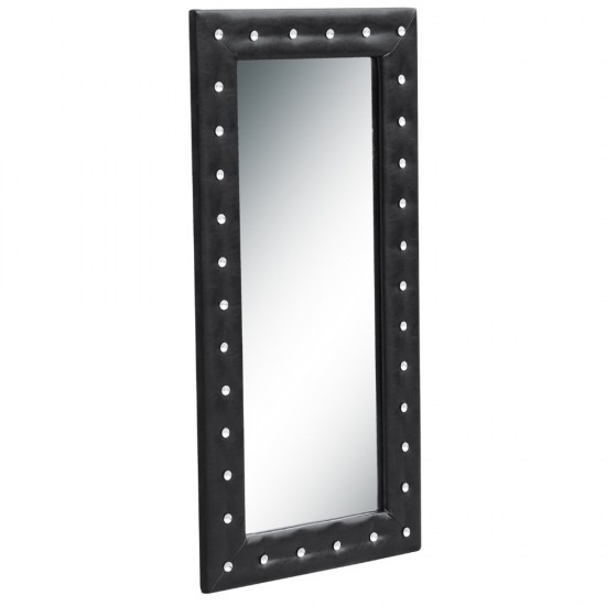 Fine Mod Imports Tufted Mirror 36", Black