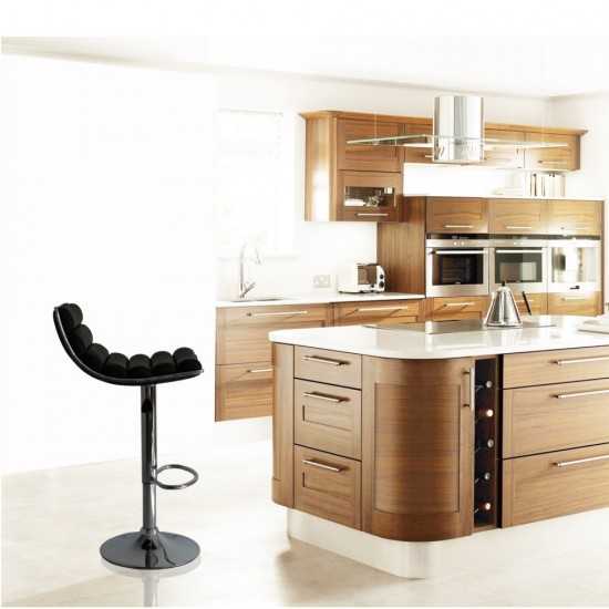 Fine Mod Imports Linder Bar Stool, Black