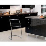 Fine Mod Imports Sled Bar Stool, Black