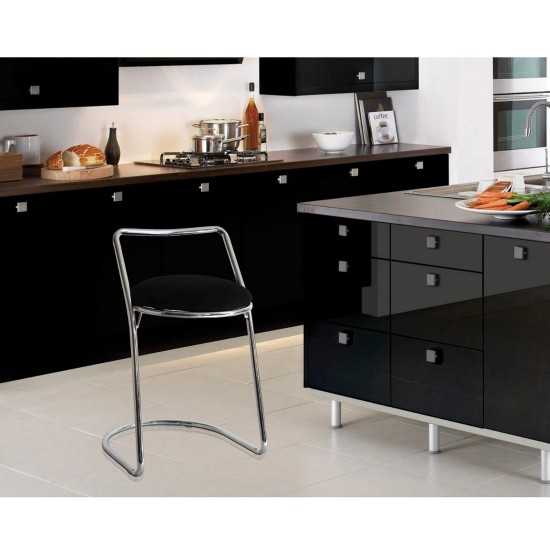 Fine Mod Imports Sled Bar Stool, Black